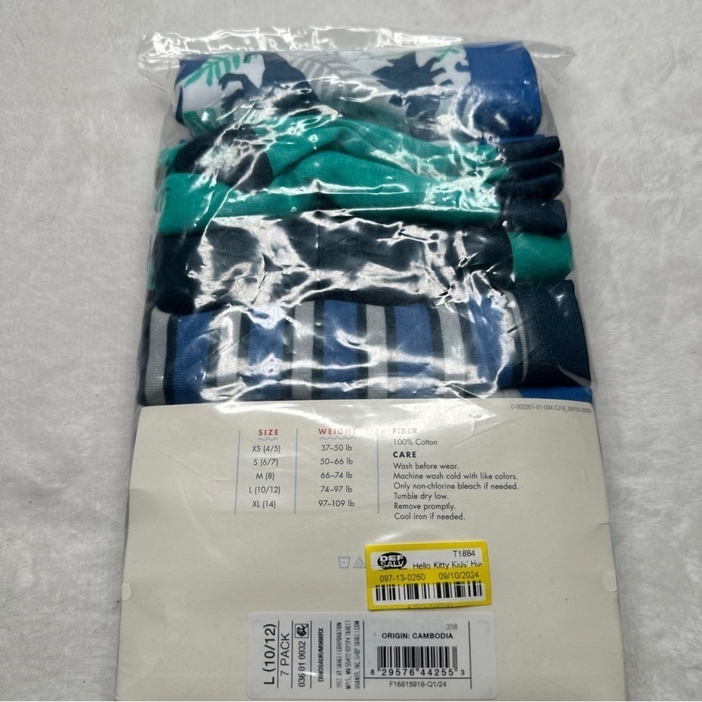 Cat & Jack Boys' Size Large Briefs 7 Pack Multi Color/ Pattern 100% Cotton - Picture 7 of 7